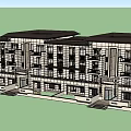 Modern Multi Story Apartment Building Exterior With Symmetrical Design And Balconies