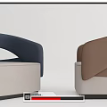 Modern single sofa 3d model