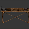 Sturdy Traditional Wooden Workbench Featuring Vise Anvil And Divided Storage Sections