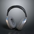 Modern Over Ear Headphones With Silver Ear Cups And Black Headband