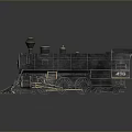 Vintage Black Steam Train Model With Detailed Gold Wheels And Classic Design