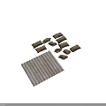 Public Facilities Emergency Protection With Sandbags And Wooden Boards