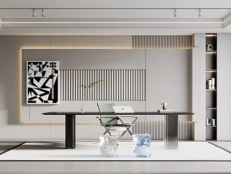 Modern study 3d model