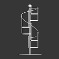 Stylish Metal Spiral Multi Tiered Shelf For Home Storage And
