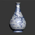 Blue And White Dragon Ceramic Vase For Home Furniture Decoration