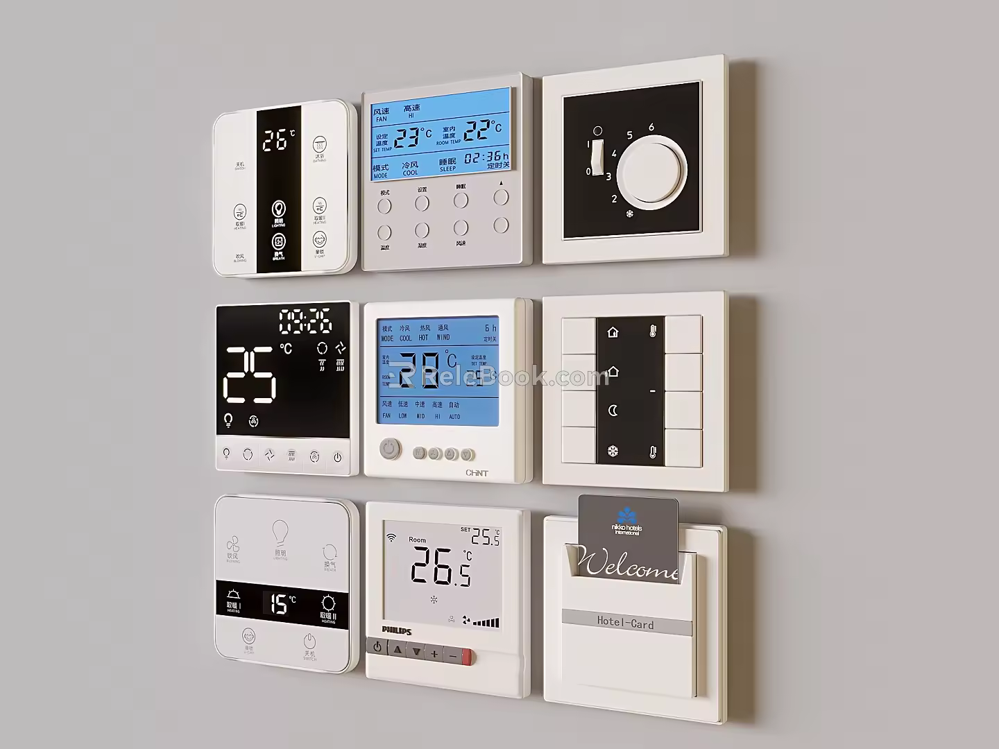 Control Panel Switch Fan Switch Card Entry 3d model
