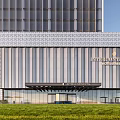 Modern Office Building InterContinental Hotel Residences With Glass Curtain Wall And Green Lawn