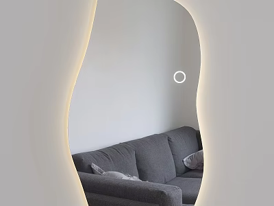 Modern Curved Wall Lamp With Soft Lighting In Living Room Interior 3d model