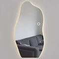 Modern Curved Wall Lamp With Soft Lighting In Living Room Interior