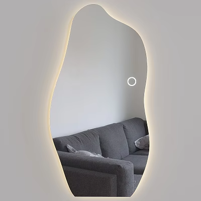 Modern Curved Wall Lamp With Soft Lighting In Living Room Interior 3d model