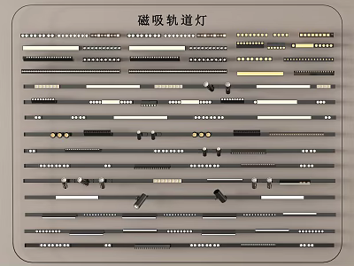 Modern Magnetic Track Lights Collection For Ceiling Downlights And Spotlights 3d model