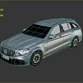 Silver Modern Station Wagon With Black Roof Sporty Rims And Front Grille Design