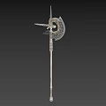 Tomahawk axe ancient cold weapon magic axe double-edged axe ancient tomahawk plate axe long handle axe 3d model