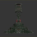 Turret Turntable Railgun Sci-fi Tower Defense Game Tower Defense Sci-fi Turret Game Turret Game Battery 3d model