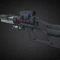 Science Fiction Gun Cyberpunk Gun Laser Gun High-tech Gun Future Gun Game Gun Low Face Number Low Model Simple Model Times Film and Television Level Realism 3d model