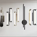 Black And Gold Metal Wall Lamps With Modern Sleek Designs And Various Shapes