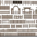 Wooden Railings Collection for Home Garden Featuring Various Designs Fences Arches and Pergolas