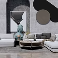 Modern Corner Sofa Corner Sofa Combination 3d model