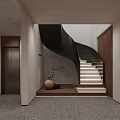 Modern Basement Interior With Sports Car And Stylish Decor