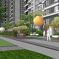 Modern Residential Complex With High Rise Low Rise Buildings Green Spaces And Road