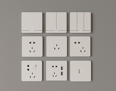 Switch panel socket 3d model