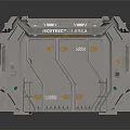 Cartoon Animated Futuristic Spaceship Corridor Featuring Neon Lights Control Panels And Main Project Sign