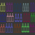 Various Types Of Condiment Bottles With Different Labels For Kitchen Use