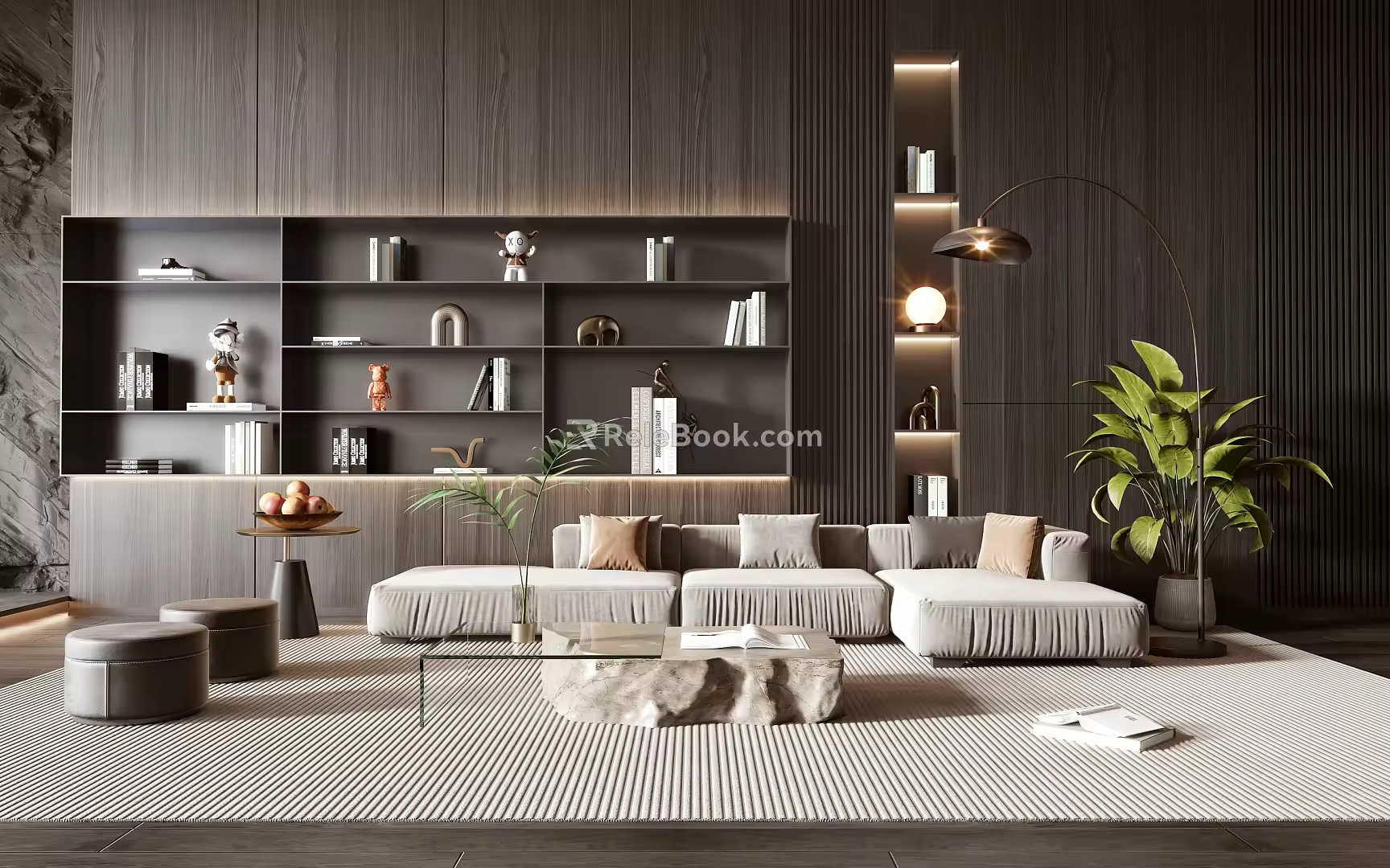 Sofa coffee table group 3d model
