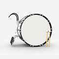 Modern drum march bass drum 3d model