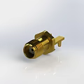 Durable Golden Threaded Brass Electronic Connector Components With Metallic Design