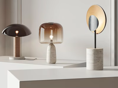 modern table lamp glass table lamp 3d model