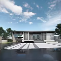 Modern Gate Residential Area Gate 3d model