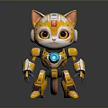 Mechanical Cat Toy Cat Cartoon Cat Robot Cat Anime Character Cartoon Character Cat Warrior 3d model