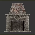 Traditional Fireplace Design With Brick Chimney And Ornate Carved Stone Mantel Details