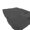 Black Stone Square Coffee Table with Natural Cracks and Minimalist Design