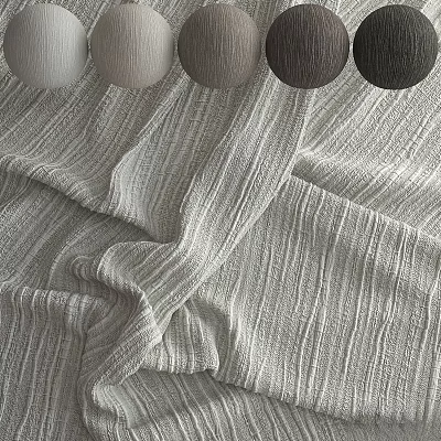 Spherical Components On Gray Striped Textured Fabric With Soft Weave Design 3d model