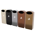 Public Facilities Waste Sorting Trash Bins With Different Colors And Icons
