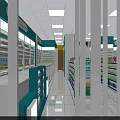 Bright Clean Pharmacy Store With Well Organized Medicine Shelves And Products