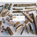 Natural Wood and Stone Materials Collection with Logs Chips Slices and Textures