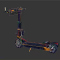 Sports Equipment Scooter with Sturdy Frame Adjustable Handlebar and Smooth Rolling Wheels