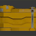 Yellow Industrial Metallic Case With Silver Panels And Circular Top Design