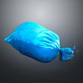 Blue Garbage Bag For Everyday Household Use With Tied Knot And Secure Closure