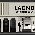 Elegant Modern Storefront Facade Design With Lighting Display Windows And Entrance