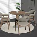 Dining table and chair combination 3d model