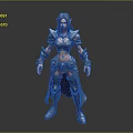 3D Rendered Fantasy Female Warrior With Red Hair And Armor Details