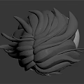 Game And Movie Character 3D Sculpted Head Model With Short Hair And Calm Expression