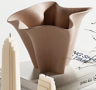 Pottery Pot Vase Books Pottery Pot Utensils 3d model