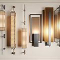 Modern Wall Lamps With Metal Frames And Fabric Shades For Warm Lighting