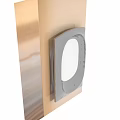 Stylish Modern Mirror With Unique Metal Frame Reflecting Warm Light On Light Beige Wall