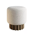 Stylish Textured Sofa Stools with Light Upholstery Wooden and White Bases Various Designs